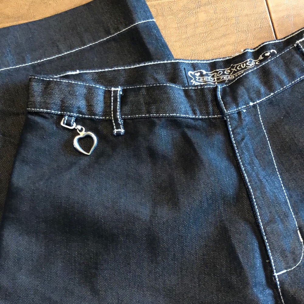 Vintage NO EXCUSES High Waist Black Capri Pants - Picture 3 of 7